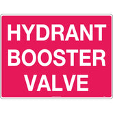 Uniform Safety Signs - 300x225mm - Poly - Hydrant Booster Valve | 710MP